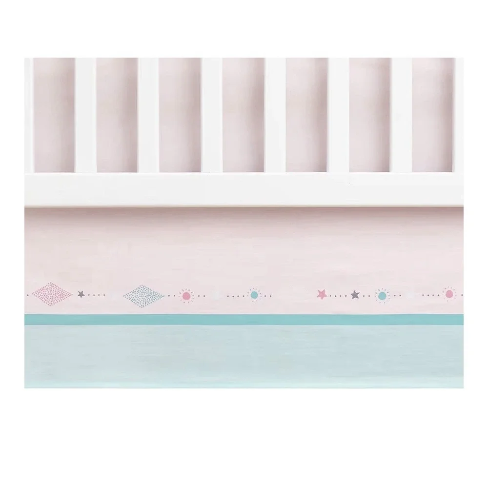 Just Born Pale Pink Crescent Moon & Unicorns Baby Bedding Set Love & Sugar